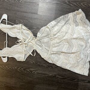 For love and lemons white dress with side cutouts